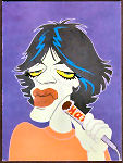 Mick Jagger 1980s Caricature by da Costa